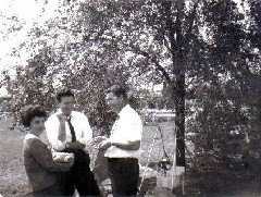 Rev, Webb on right; Medway Baptist Church